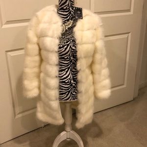 White Faux Fur Coat